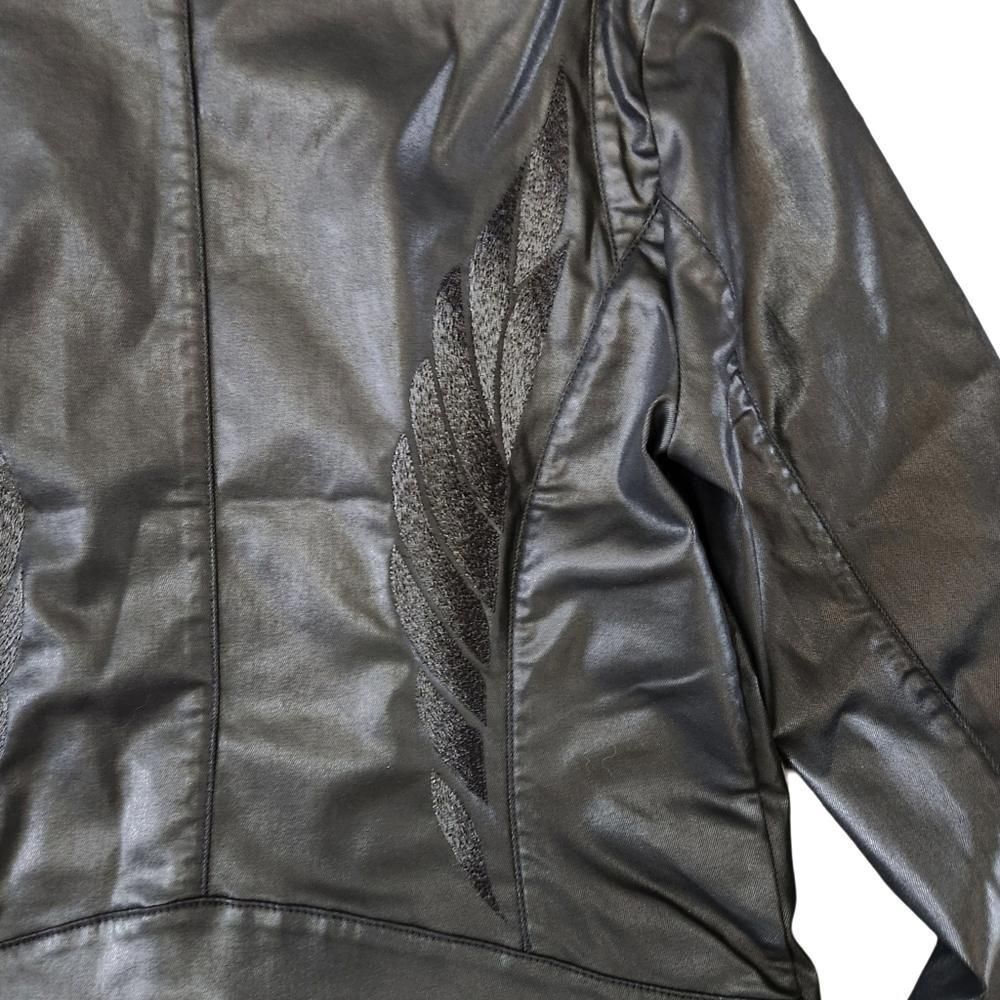 Harley-Davidson Women's Angel Wing Embroidered Moto Jacket Black Size M - Picture 8 of 9
